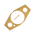 gold colored phosphorous bronze photo etched part