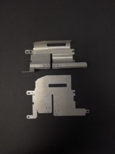 emi & rfi shielding silver colored photo etched part